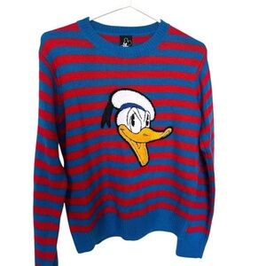 Disney Striped Blue and Red Sweater
